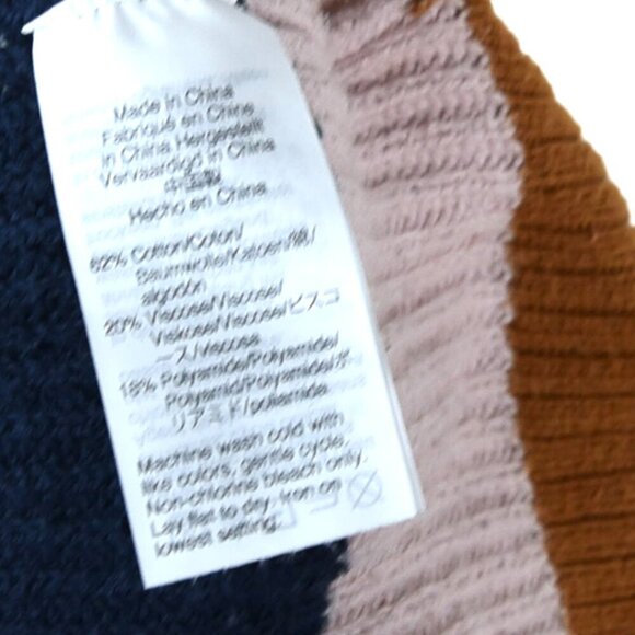 Madewell Sweater Womens XL Striped Sherbert Cotton Blend Preppy Cozy Beachy - Picture 7 of 7